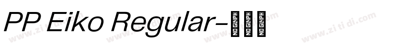 PP Eiko Regular字体转换 PP Eiko Regular字体转换